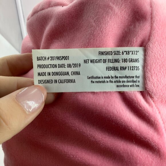 Sequin Pink Deer Plush Pillow Stuffed Animal 6" x 12" x 8" Holiday Home - Picture 6 of 7